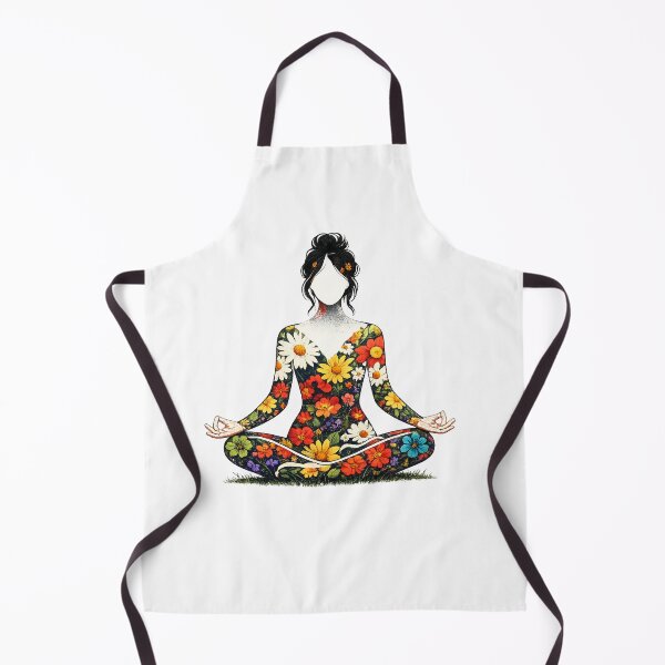 Item preview, Floral Meditation Silhouette Yoga designed and sold by TerryInkDesigns.