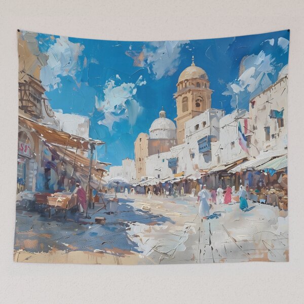 Item preview, Impressionist painting of Sousse designed and sold by Karabooki.