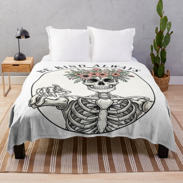 Item preview, Be Kind Always – Vintage Skeleton Floral Art designed and sold by Pollock.