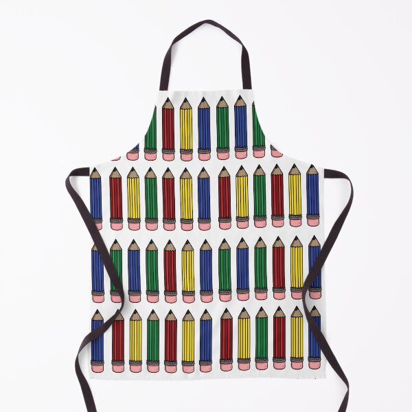 Aperçu de l'œuvre Crayons de classe à motifs de dessins animés, rouges, bleus, verts et jaunes créée et vendue par MakerOfPaper.