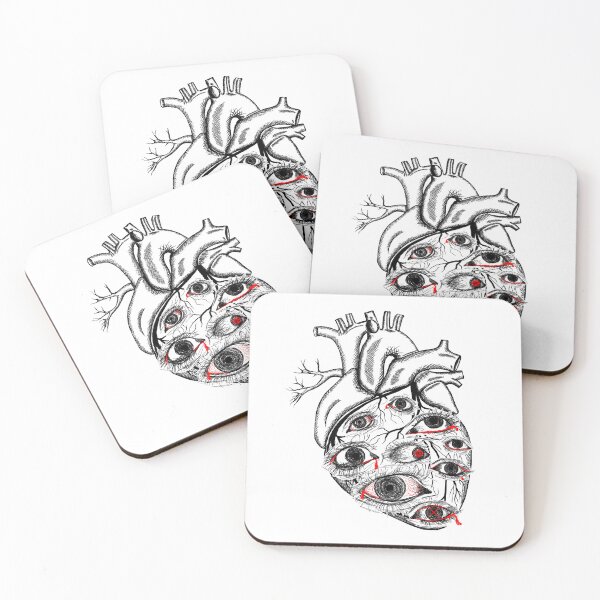 Item preview, Eye infested heart - red eyes (black) designed and sold by MB-Graphix.
