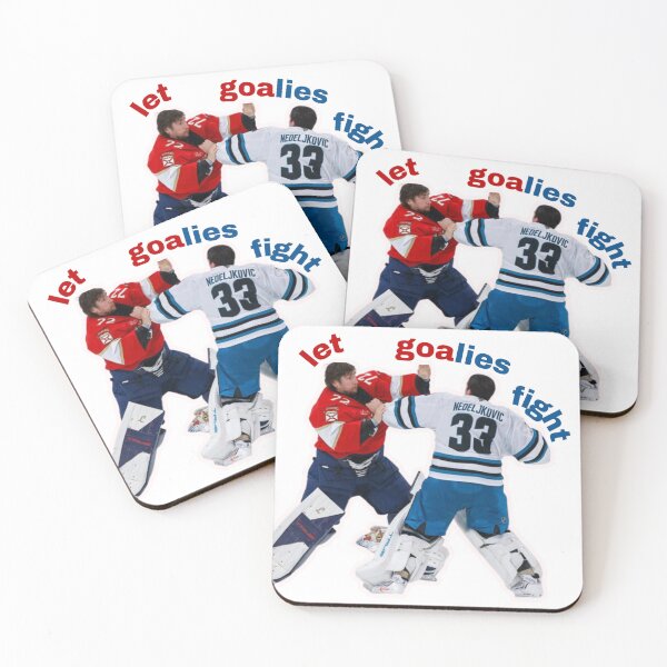 Item preview, Nedeljkovic vs. Bobrovsky - Let Goalies Fight designed and sold by pin3tree603.