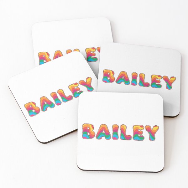 Item preview, ❤️ Bailey Personalized Name Wavy Retro Shirt, Coffee Mug, Sticker Gift designed and sold by HelixPedia.