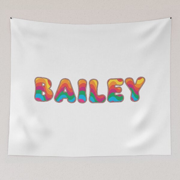 Item preview, ❤️ Bailey Personalized Name Wavy Retro Shirt, Coffee Mug, Sticker Gift designed and sold by HelixPedia.