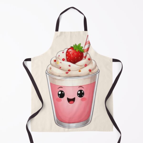 Item preview, Cute Kawaii Strawberry Milkshake designed and sold by MeghannsMinimalMeals.
