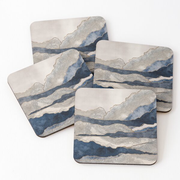 Item preview, Wabi sabi and japandi inspired minimalist abstract mountains designed and sold by filigreedigital.
