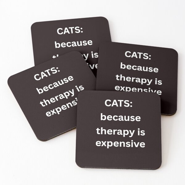 Item preview, CATS: because therapy is expensive for pet lovers designed and sold by BoldPrintTeesCo.