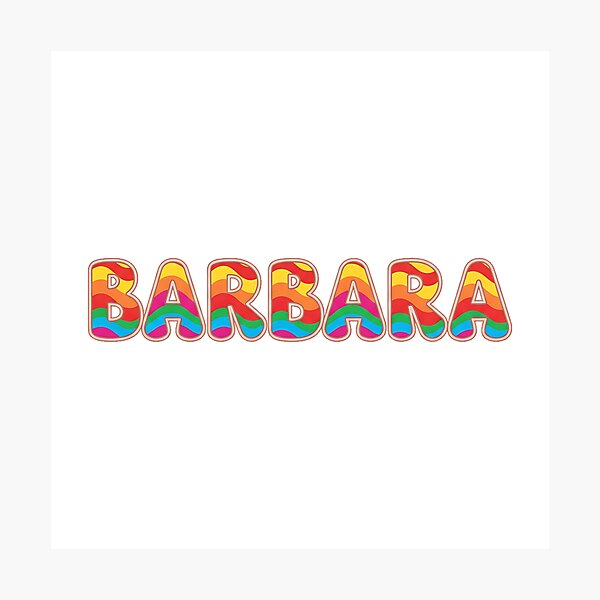 Item preview, ❤️ Barbara Personalized Name Wavy Retro Shirt, Coffee Mug, Sticker Gift designed and sold by HelixPedia.