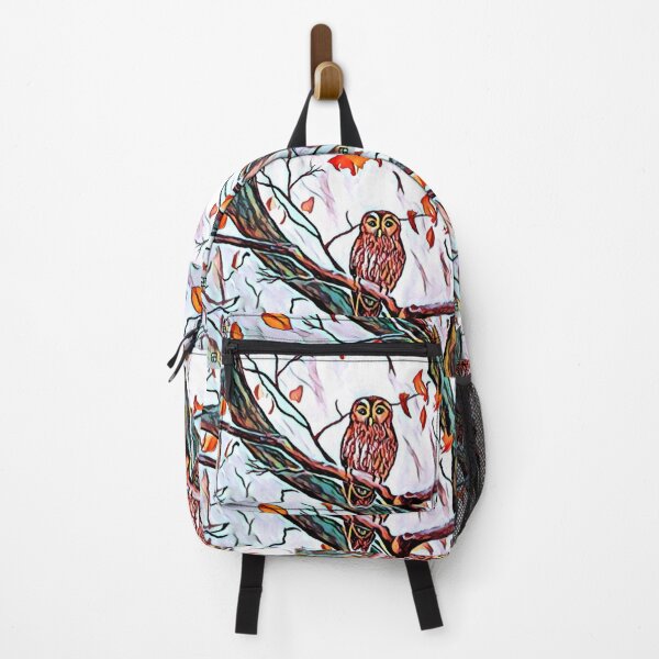 Item preview, Autumn Owl Among Falling Leaves designed and sold by oh-bi-me.