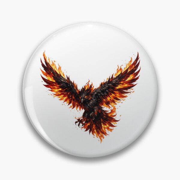 Item preview, Fiery Red Crow with Dynamic Flame Energy Art designed and sold by Reminixi.
