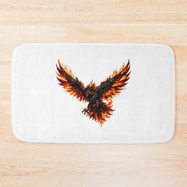 Item preview, Fiery Red Crow with Dynamic Flame Energy Art designed and sold by Reminixi.