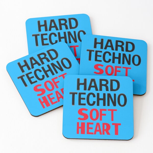 Item preview, Hard Techno Soft Heart Bold Typography Statement designed and sold by RaveNamaste.