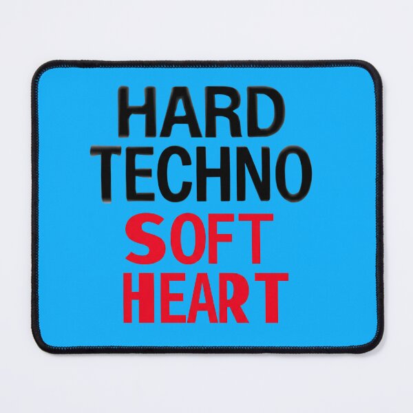 Item preview, Hard Techno Soft Heart Bold Typography Statement designed and sold by RaveNamaste.
