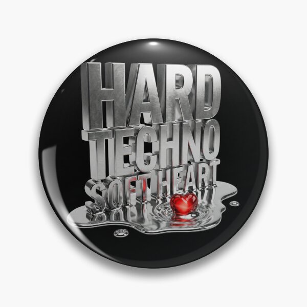 Item preview, Hard Techno Soft Heart 3D Liquid Chrome Y2K designed and sold by RaveNamaste.
