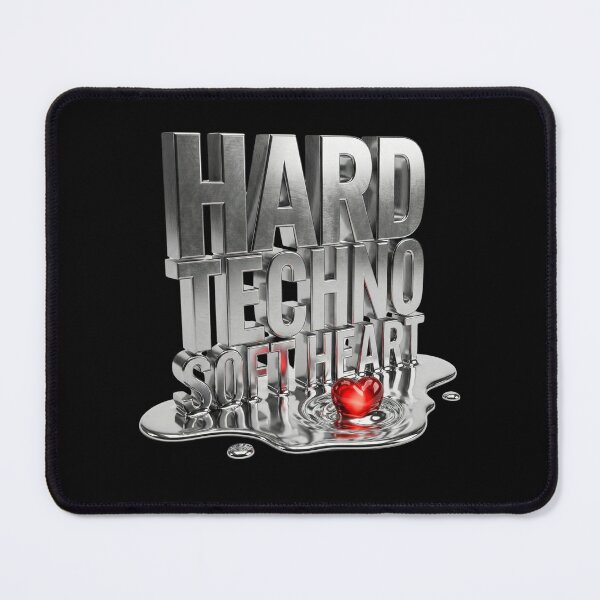 Item preview, Hard Techno Soft Heart 3D Liquid Chrome Y2K designed and sold by RaveNamaste.