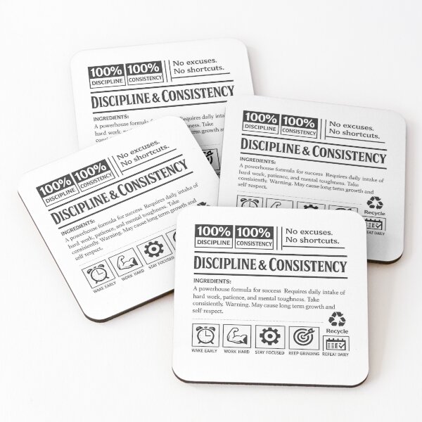Item preview, Discipline and Consistency Hustle Mindset Design designed and sold by UsandCoDesigns.