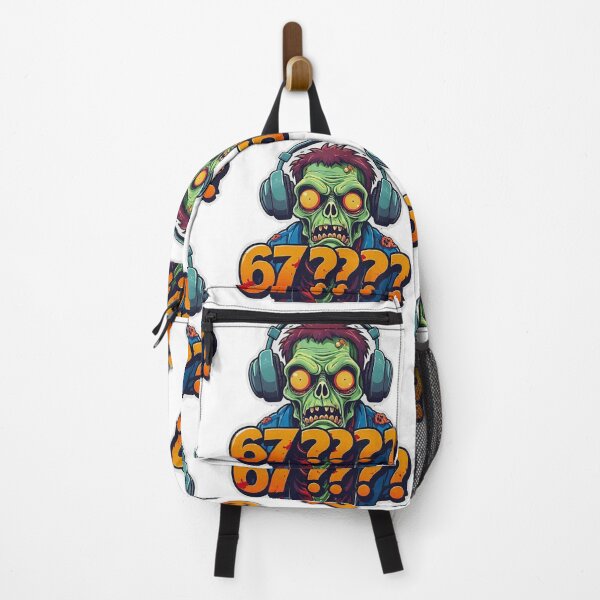 Item preview, Funny Zombie with headphones shouting the meme 67!!!! designed and sold by Giulivo Store Graphic.