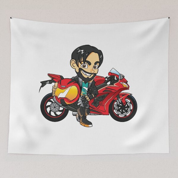 Item preview, Biker & Sport Motorcycle Illustration designed and sold by ridwingz.