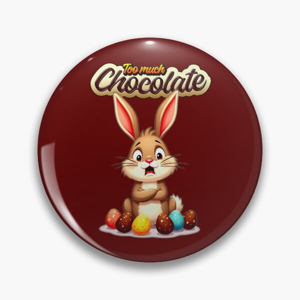 Artikelvorschau, Too Much Chocolate – Funny Easter Bunny entworfen und verkauft von Topoartispp.