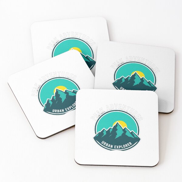 Item preview, Mountain range silhouette against a vibrant teal sky during sunset designed and sold by VerizalShop.