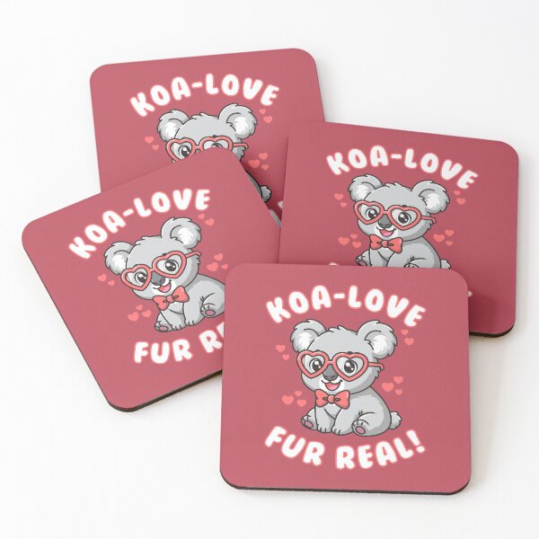 Item preview, Koa-Love Fur Real - Cute Koala Valentine Pun Illustration designed and sold by Brogress Project.