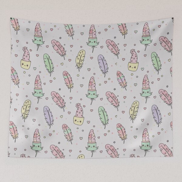 Item preview, Colorful Kawaii Feathers and Dreamy Boho Pattern designed and sold by Tidarat-27.