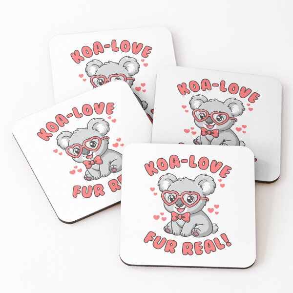 Item preview, Koa-Love Fur Real - Cute Koala Valentine Pun Illustration designed and sold by Brogress Project.