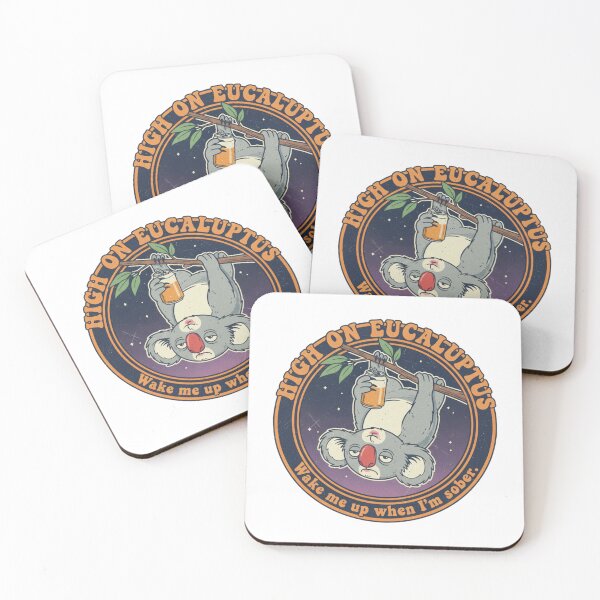 Item preview, Funny Drunk Koala – High On Eucalyptus Retro 90s Vintage Bootleg Art designed and sold by FakeJoo.