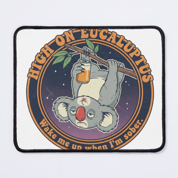 Item preview, Funny Drunk Koala – High On Eucalyptus Retro 90s Vintage Bootleg Art designed and sold by FakeJoo.