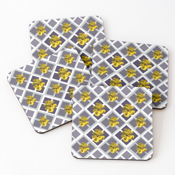 Item preview, Floral-Yellow Tulips in Geometric Pattern designed and sold by MulesParty.