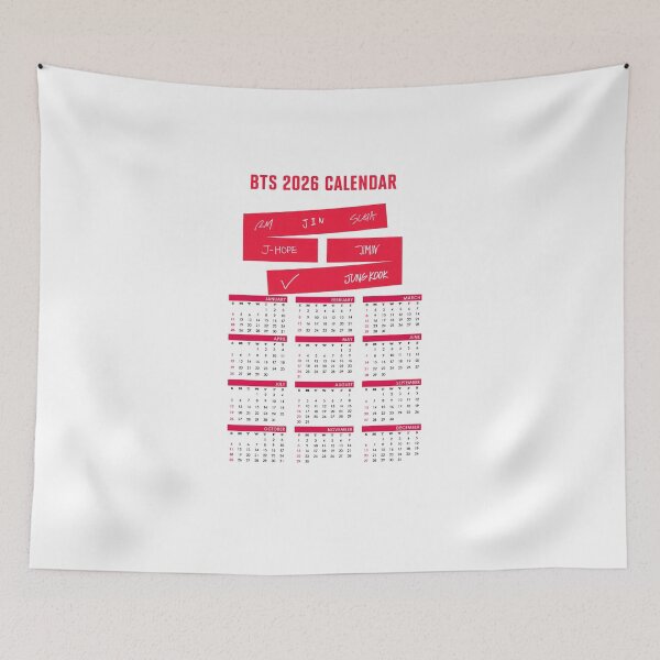 Item preview, BTS 2026 Comeback Calendar designed and sold by rafaelvargas18.