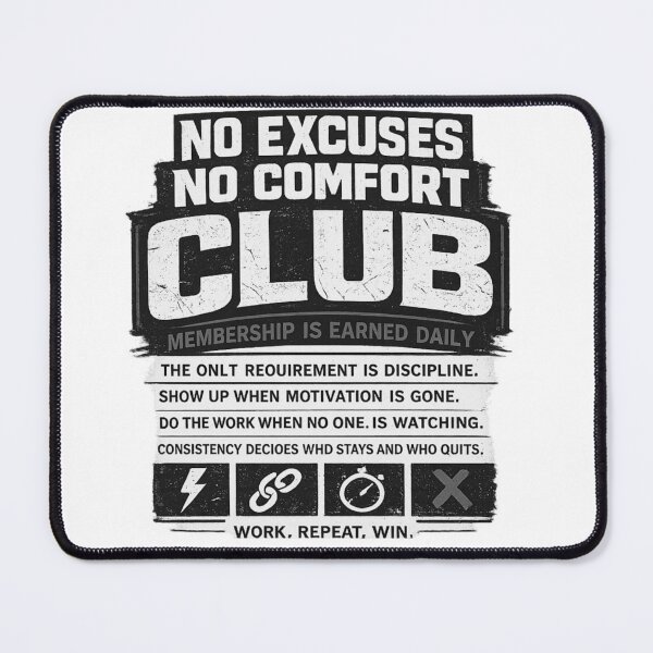 Item preview, No Excuses No Comfort Club designed and sold by UsandCoDesigns.