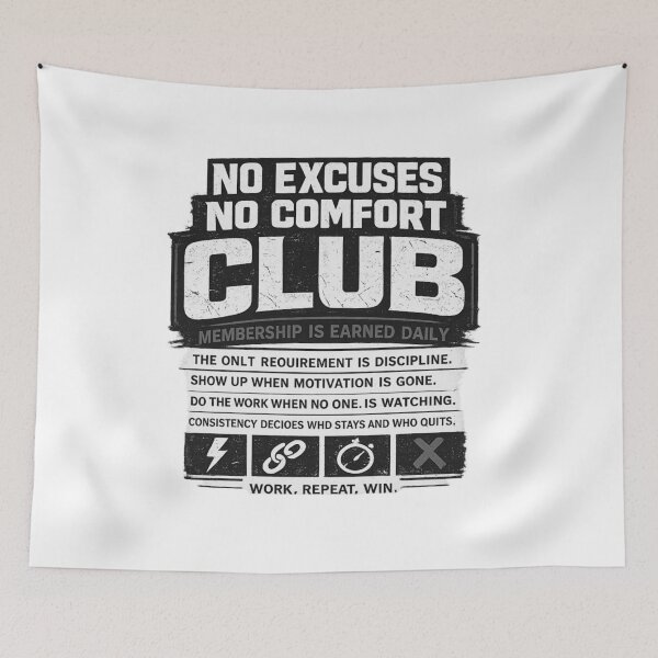 Item preview, No Excuses No Comfort Club designed and sold by UsandCoDesigns.