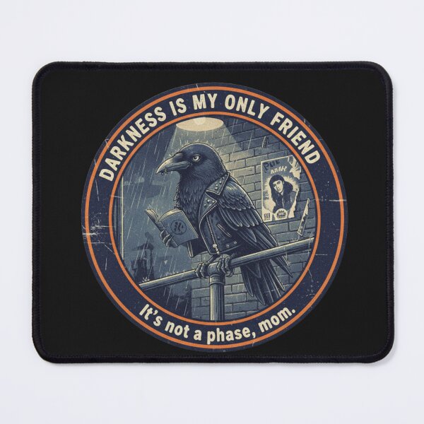 Item preview, Emo Raven Punk Rock – Darkness Is My Only Friend 90s Vintage Bootleg Art designed and sold by FakeJoo.