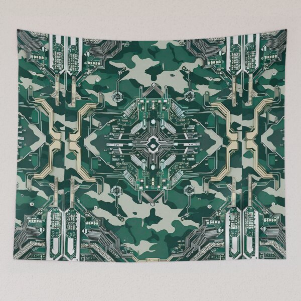 Item preview, Motherboard Camo: Woodland System Grid designed and sold by mxztar.