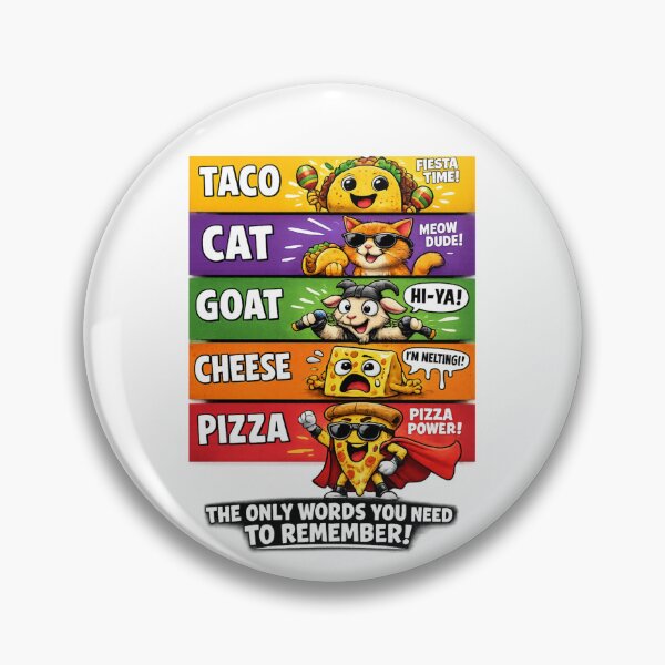 Item preview, Taco Cat Goat Cheese Pizza Meme designed and sold by Artsy Stuff.