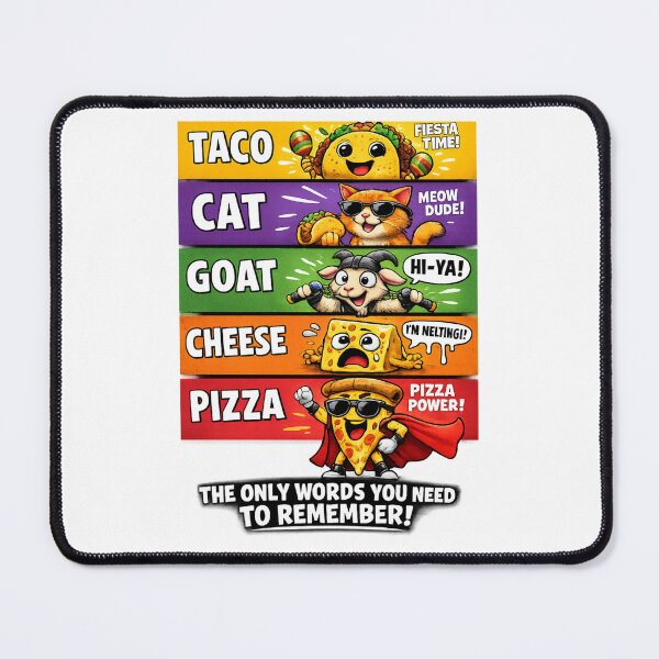 Item preview, Taco Cat Goat Cheese Pizza Meme designed and sold by Artsy Stuff.