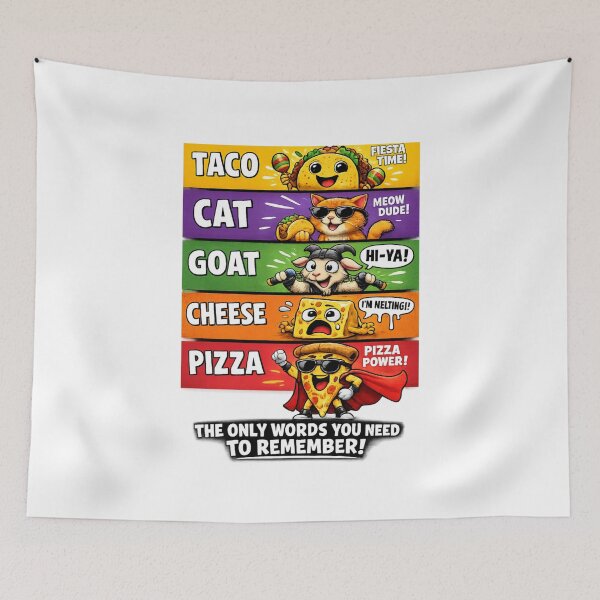 Item preview, Taco Cat Goat Cheese Pizza Meme designed and sold by Artsy Stuff.