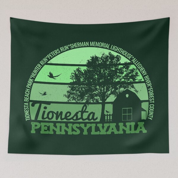Item preview, Tionesta Pennsylvania Sunset Retro Vintage Local Pride Logo designed and sold by CRHPOD20.