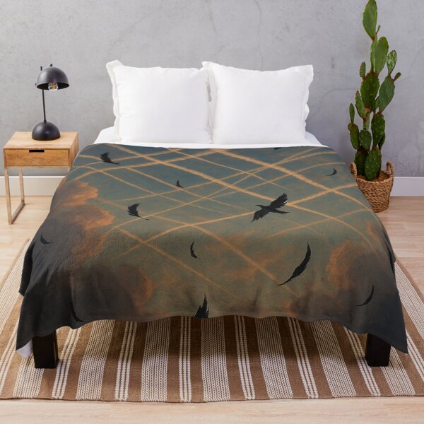 Item preview, Falling Feathers in a Chemtrail Sky – Surreal Symbolism designed and sold by LuxuryApparels.
