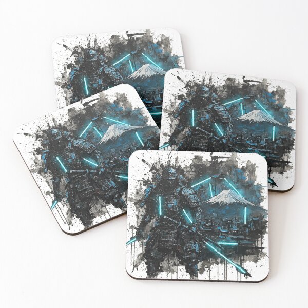 Item preview, Shattered Neon: Samurai Awakening - Oil & Ink Fusion designed and sold by Wabisabi-Yugen.