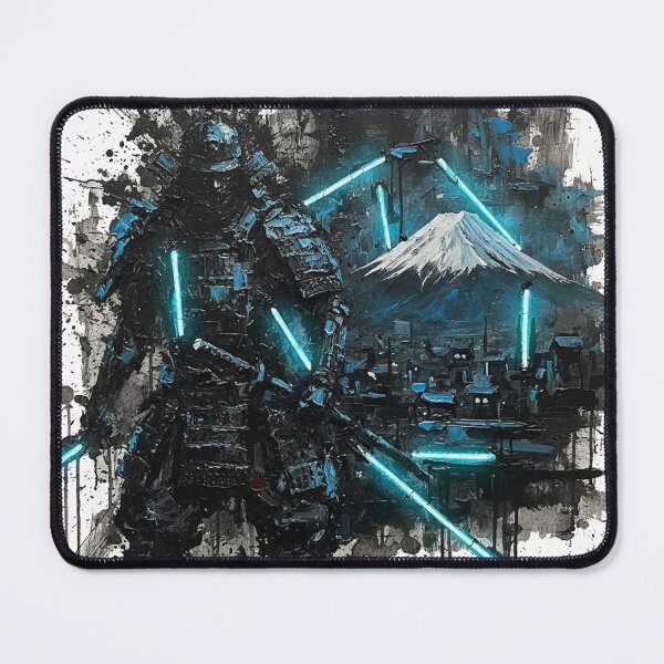 Item preview, Shattered Neon: Samurai Awakening - Oil & Ink Fusion designed and sold by Wabisabi-Yugen.