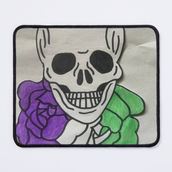 Item preview, Genderqueer Flag Flowered Skull designed and sold by DLChuckles86.