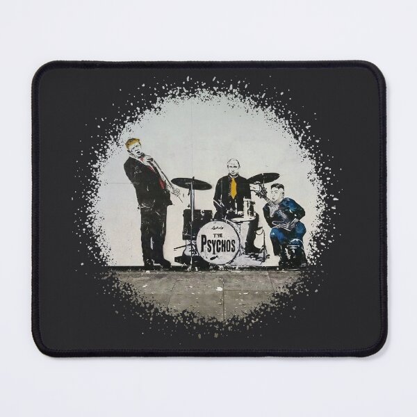 Item preview, THE PSYCHOS - Trump Sings, Putin Drums, Jinping Riffs - Banksy Satire Shreds! designed and sold by Big Bang Canvas.