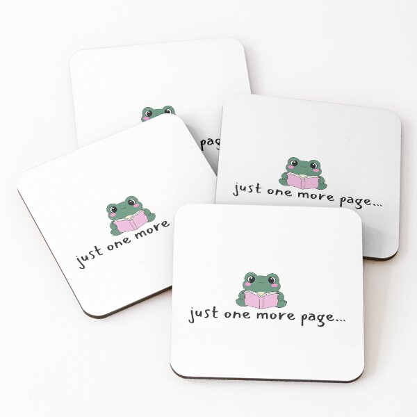 Item preview, Just one more page frog - Cute Frog Sticker  designed and sold by PetalPopCo.