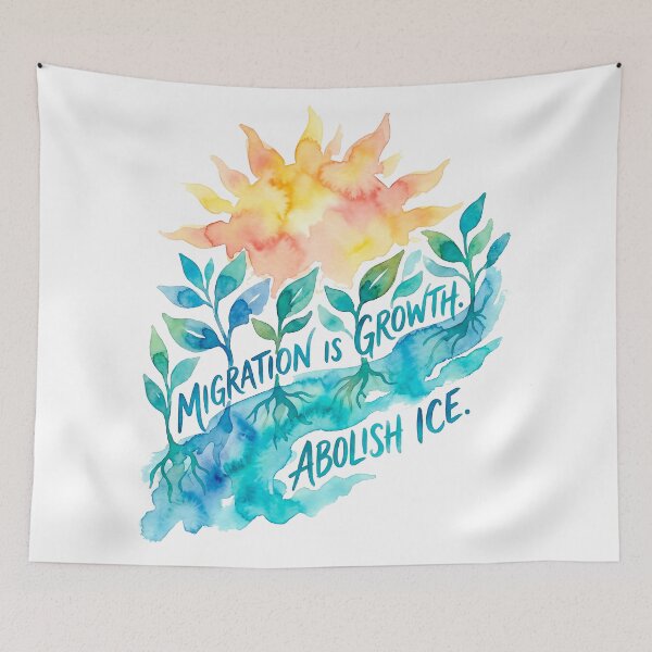 Item preview, Migration Is Growth – Abolish ICE (2) designed and sold by WallaceSilvaART.