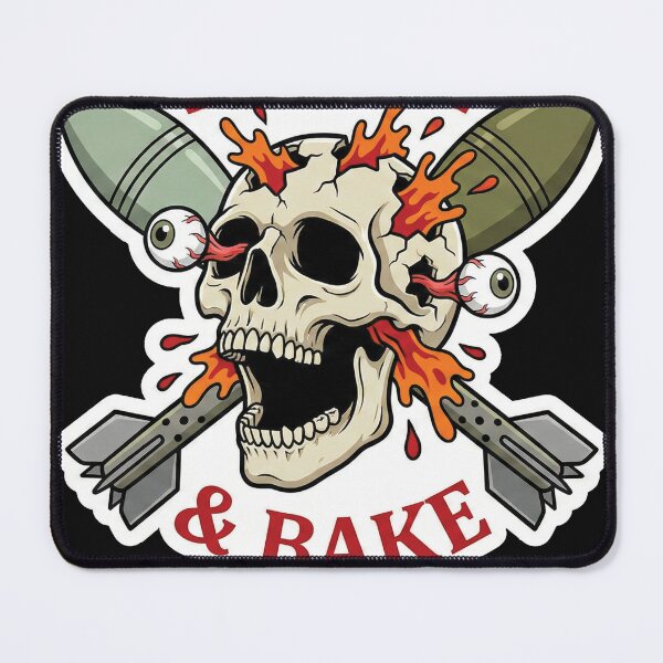 Item preview, Shake and Bake Military Mortar Skull designed and sold by AdyKurniawan.