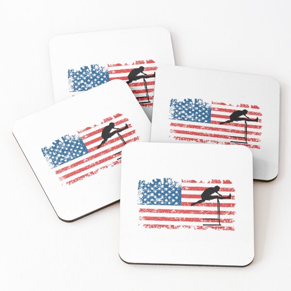 Item preview, Hurdling, Hurdles, American Flag, July 4th designed and sold by EstelleStar.
