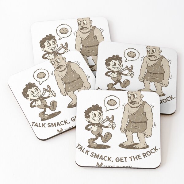 Item preview, David vs Goliath Bible Verse Retro Cartoon Funny designed and sold by AdyKurniawan.