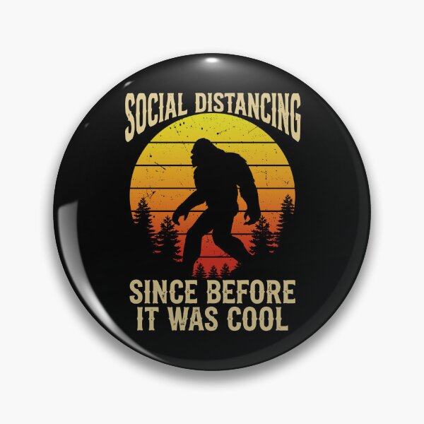 Item preview, Social Distancing Since Before It Was Cool Bigfoot Retro Sunset Funny designed and sold by Imaginationbeyond.
